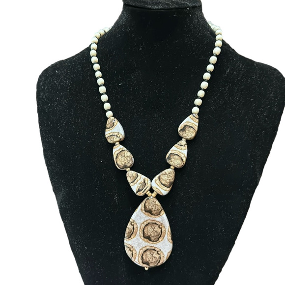 NWT DECOUTURE Birch Pendant Statement Necklace - Picture 1 of 6